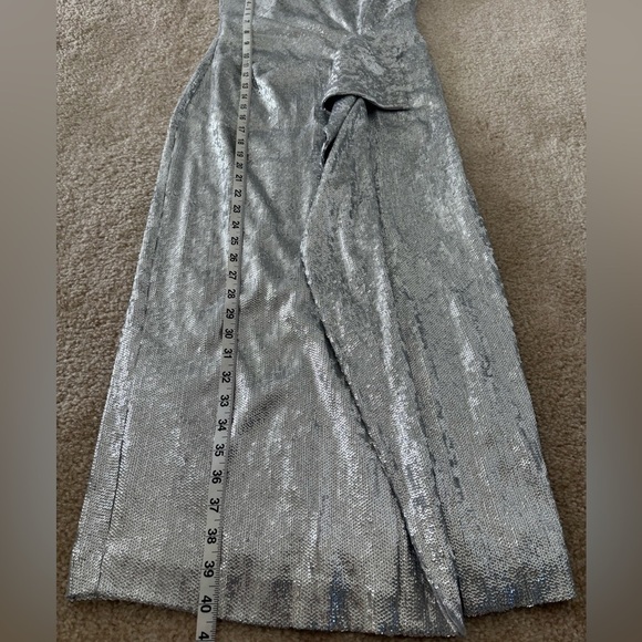 Rachel Zoe Shimmering Silver Strapless Dress - Picture 12 of 13